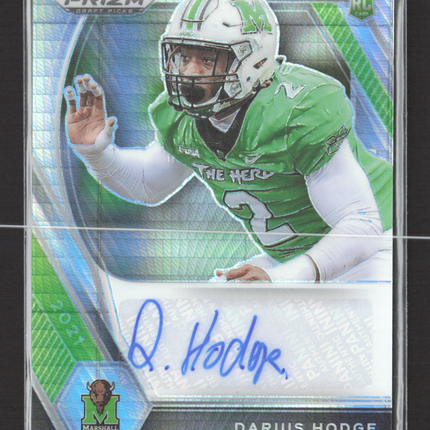 2021 Panini Prizm Draft Picks Darius Hodge #DPA-DHO Silver RC Auto