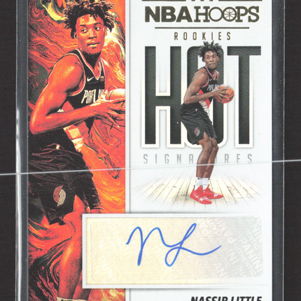 2019 Panini NBA Hoops Hot Signatures Rookies Nassir Little #HR-NLT Auto