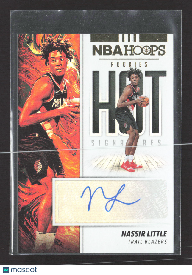 2019 Panini NBA Hoops Hot Signatures Rookies Nassir Little #HR-NLT Auto