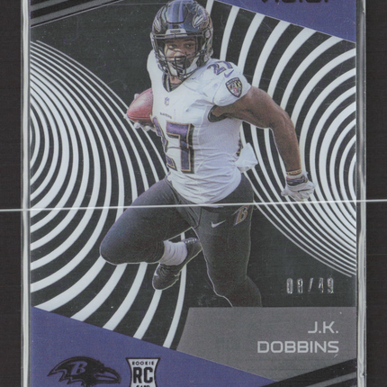 2021 Panini Chronicles Clear Vision J.K. Dobbins #CV-6 RC 08/49