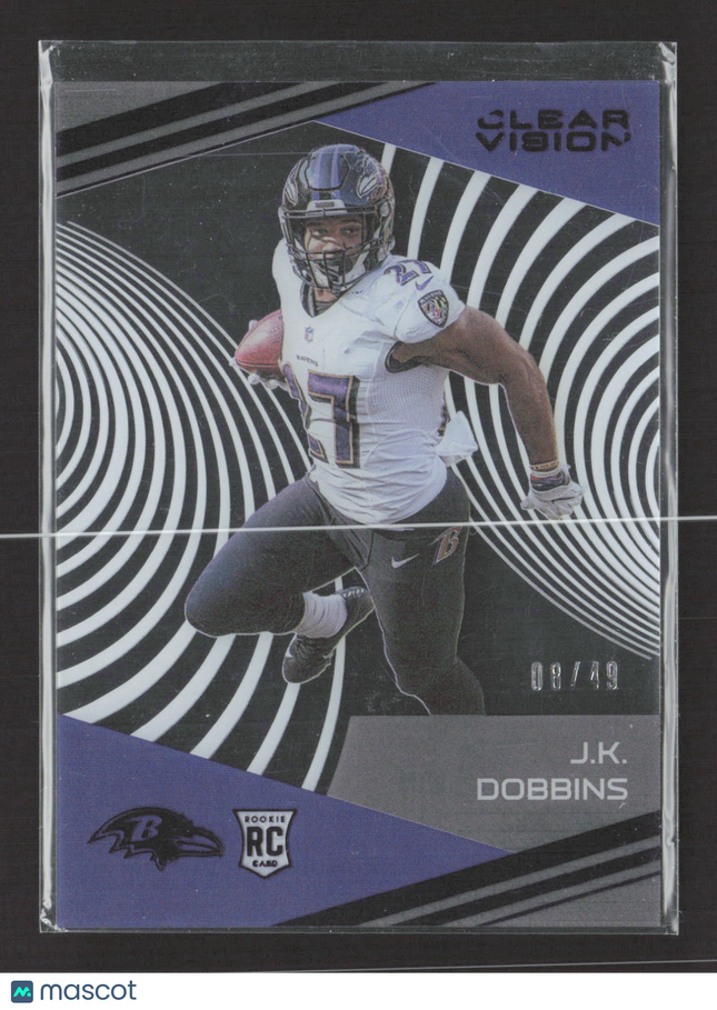 2021 Panini Chronicles Clear Vision J.K. Dobbins #CV-6 RC 08/49