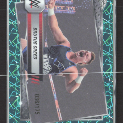 2023 Topps Chrome WWE Brutus Creed #191 Green Geometric 036/175