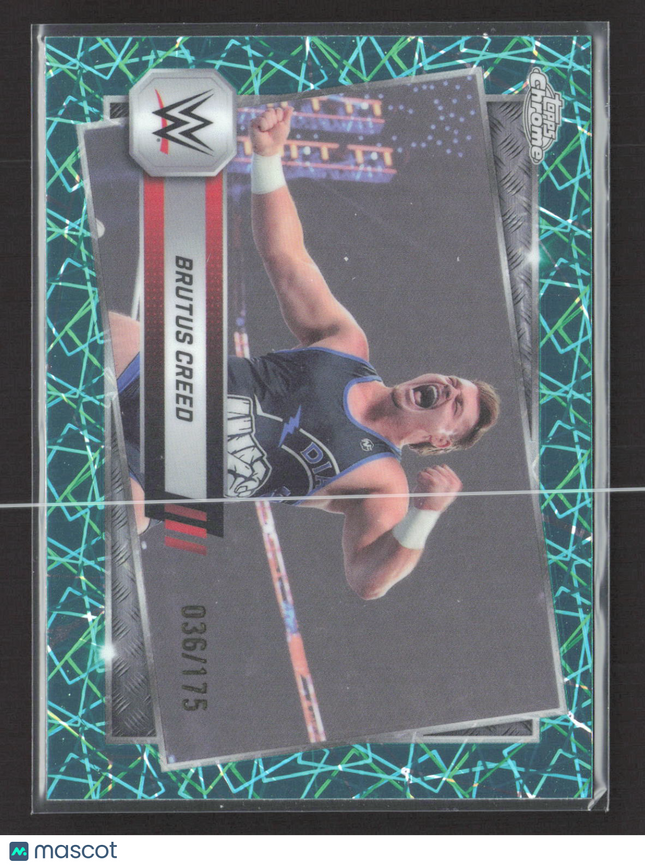 2023 Topps Chrome WWE Brutus Creed #191 Green Geometric 036/175