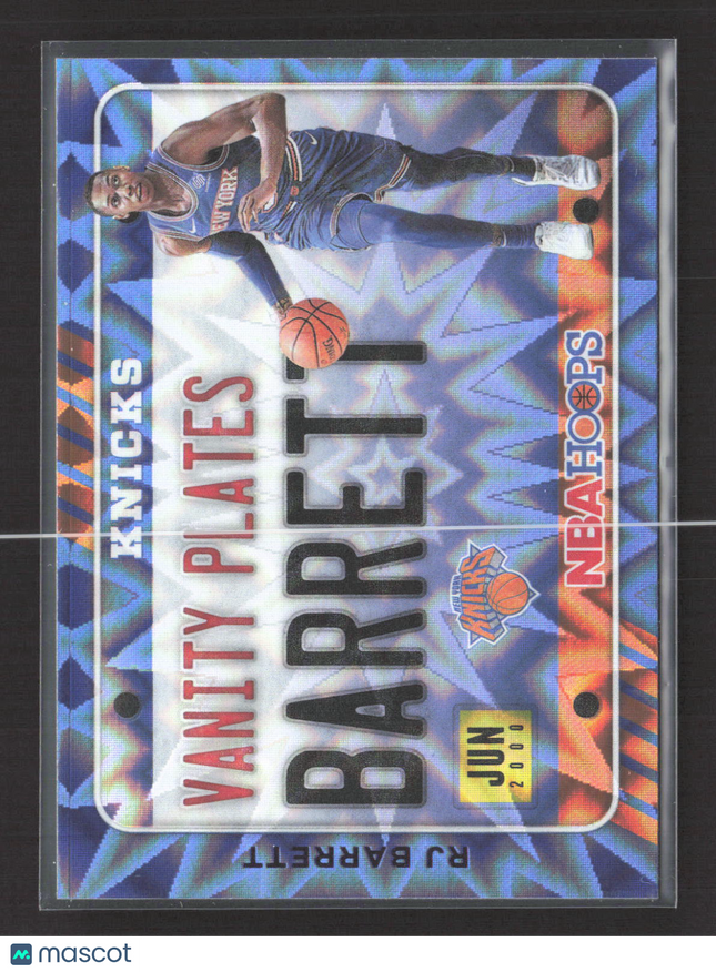 2020 Panini NBA Hoops Vanity Plates RJ Barrett #25 Blue