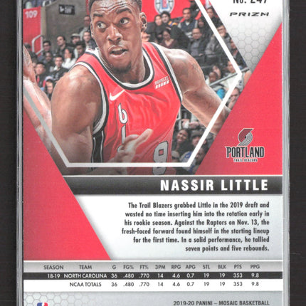 2020 Panini Prizm Mosaic Nassir Little #247 Pink RC