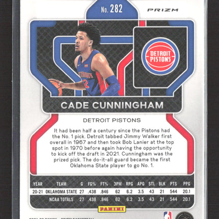 2021 Panini Prizm Cade Cunningham #282 Orange ice RC