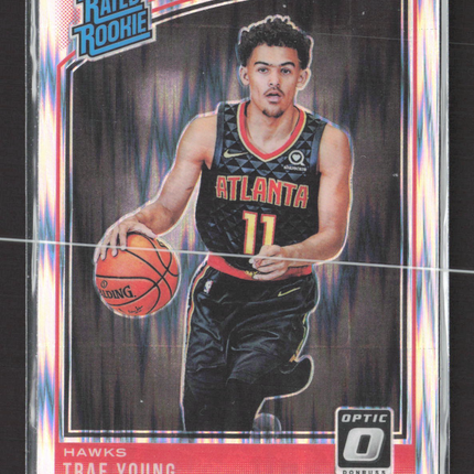 2018 Panini Donruss Optic Prizm Trae Young #198 Shock