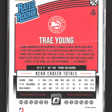 2018 Panini Donruss Optic Prizm Trae Young #198 Shock