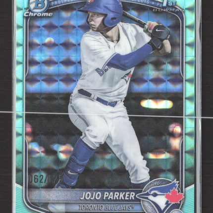 2025 Bowman Chrome Draft Jojo Parker #BDC-8 Aqua Geometric 1st Bowman /125