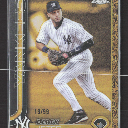 2025 Topps Chrome Gilded Collection Derek Jeter #2 Gold Etched 19/99