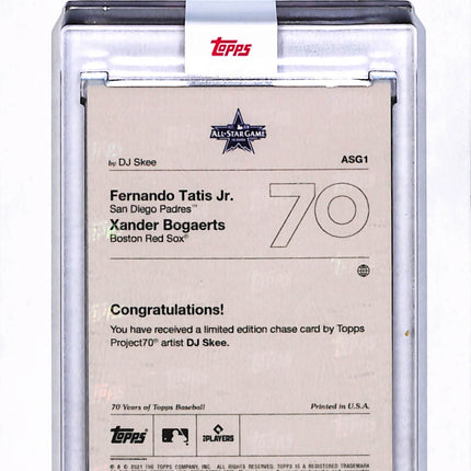 2021 Topps Project70 Xander Bogaerts Fernando Tatis Jr. #ASG1
