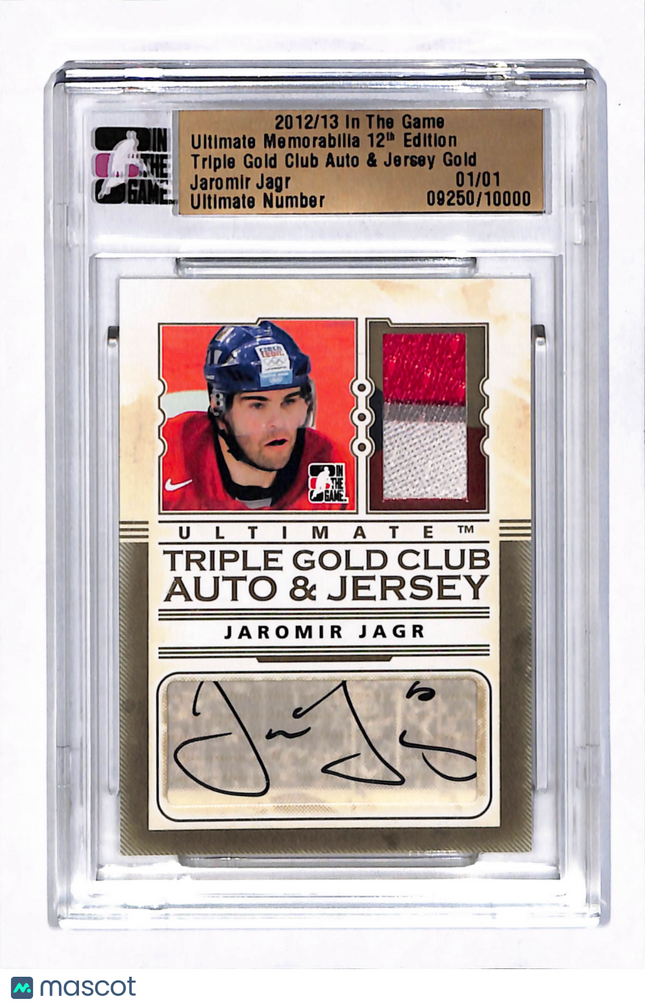 2013 In The Game Ultimate Memorabilia 12th Edition Jaromir Jagr patch auto 1/1