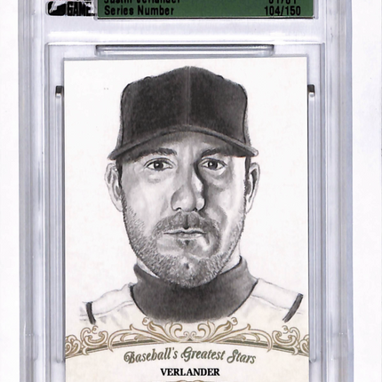 2014 In The Game Past, Present and Future Justin Verlander Sketch 1/1