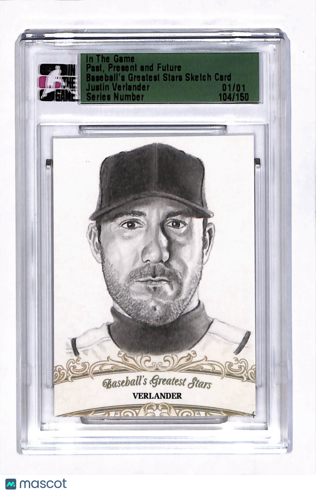 2014 In The Game Past, Present and Future Justin Verlander Sketch 1/1