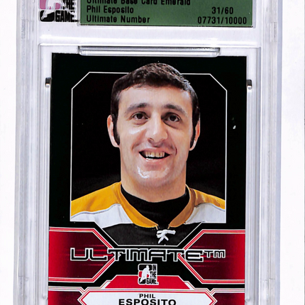 2012/13 In The Game Ultimate Memorabilia 12th Edition Phil Esposito Emerald