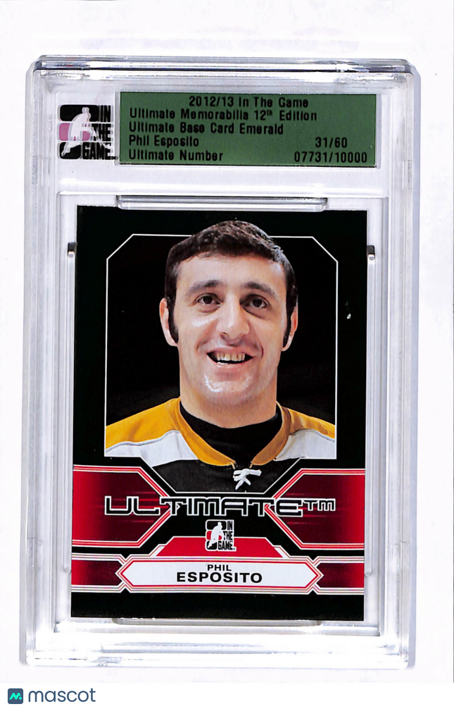 2012/13 In The Game Ultimate Memorabilia 12th Edition Phil Esposito Emerald