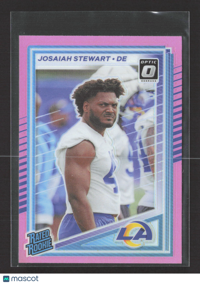 2025 Panini Donruss Optic Prizm Josaiah Stewart #376 Pink