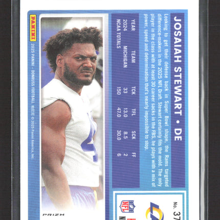 2025 Panini Donruss Optic Prizm Josaiah Stewart #376 Pink