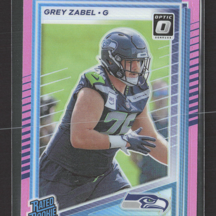 2025 Panini Donruss Optic Prizm Grey Zabel #366 Pink