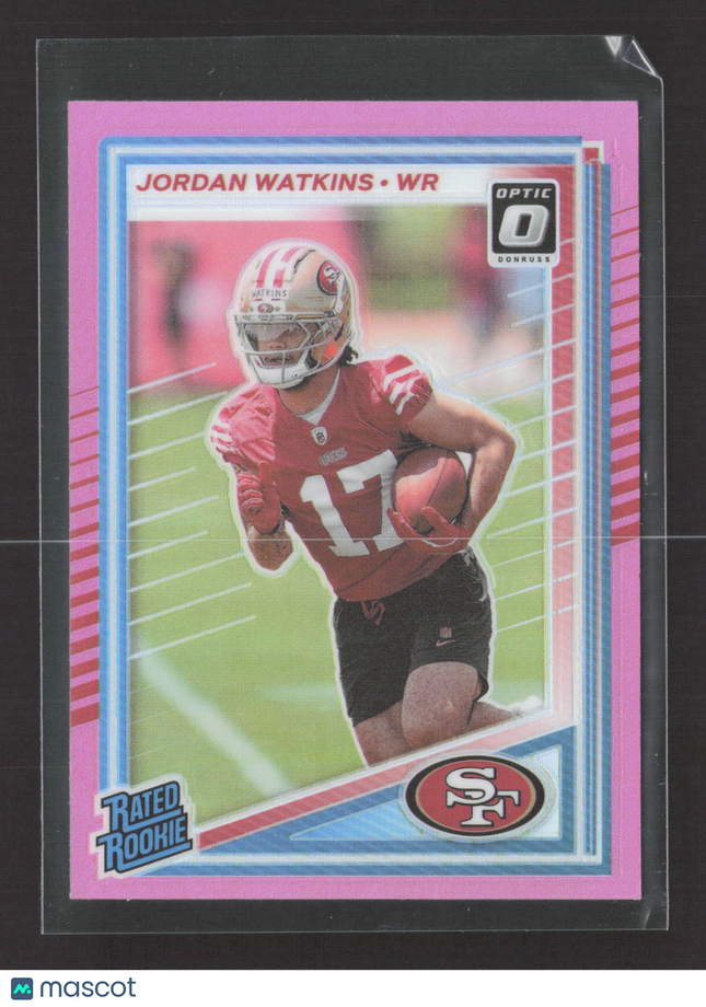 2025 Panini Donruss Optic Jordan Watkins #356 Pink