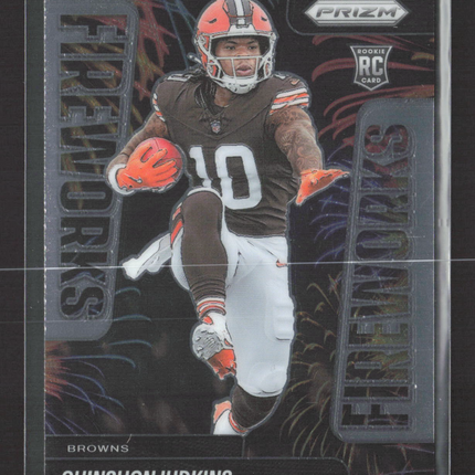 2025 Panini Prizm Football Fireworks Quinshon Judkins #19 RC