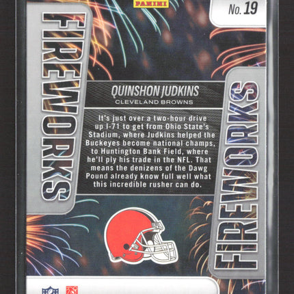 2025 Panini Prizm Football Fireworks Quinshon Judkins #19 RC