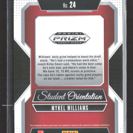 2025 Panini Prizm Draft Picks Student Orientation Mykel Williams #24 RC