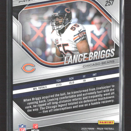 2025 Panini Prizm Lance Briggs #257 White disco