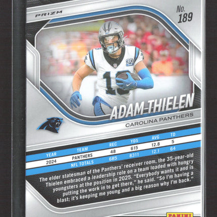 2025 Panini Prizm Adam Thielen #189 White disco