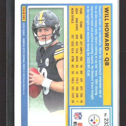 2025 Panini Donruss Optic Will Howard #233