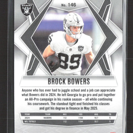 2025 Panini Phoenix Brock Bowers #146 Silver Prizm
