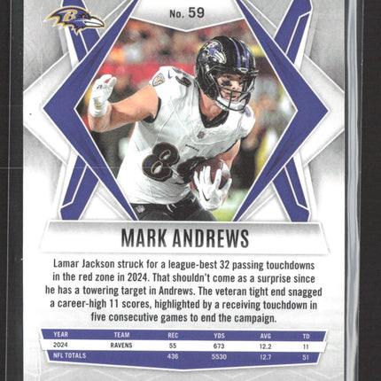 2025 Panini Phoenix Football Mark Andrews #59 Silver Prizm