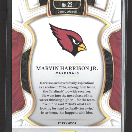 2026 Panini Select Football Prizm Concourse Marvin Harrison Jr. #22 green