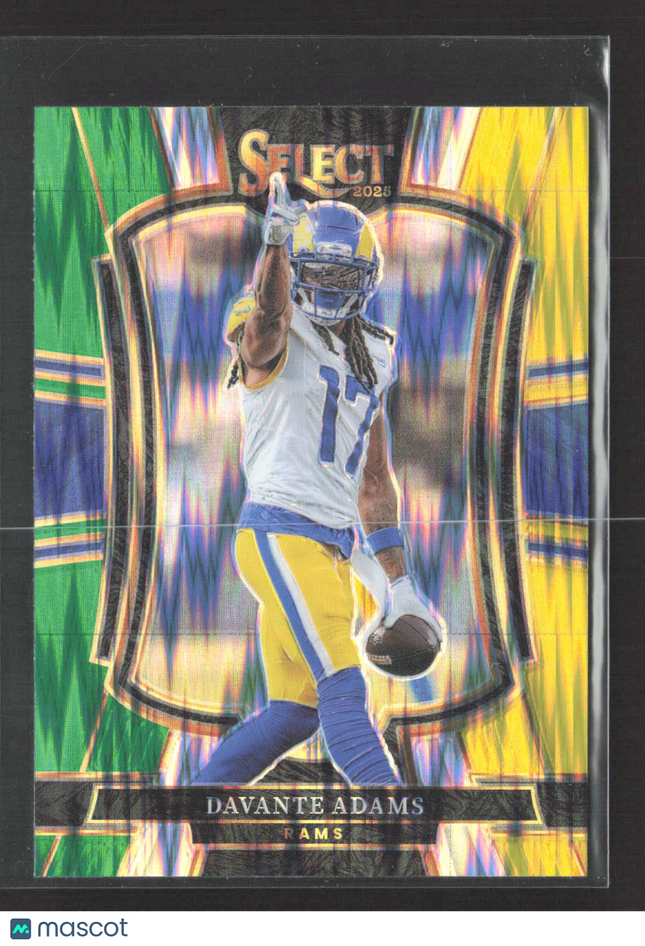 2026 Panini Select Prizm Premier Level Davante Adams #120 Green Yellow