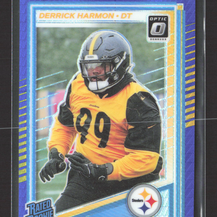 2025 Panini Donruss Optic Derrick Harmon #257 blue