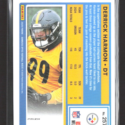 2025 Panini Donruss Optic Derrick Harmon #257 blue