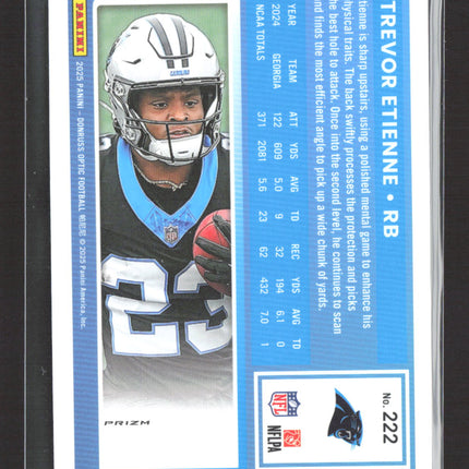 2025 Panini Donruss Optic Prizm Trevor Etienne #222 blue