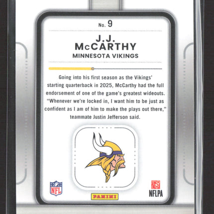 2025 Panini Donruss Optic Play Action J.J. McCarthy #9