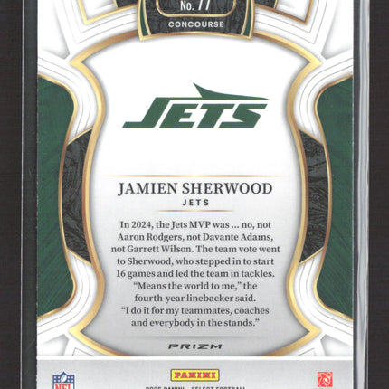 2026 Panini Select Football Prizm Jamien Sherwood #77 green