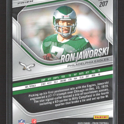 2025 Panini Prizm Ron Jaworski #207 White disco