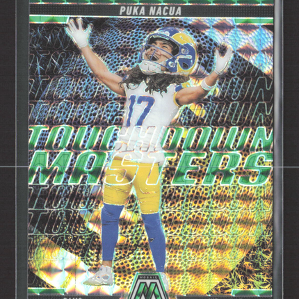 2025 Panini Mosaic Touchdown Masters Puka Nacua #12 green