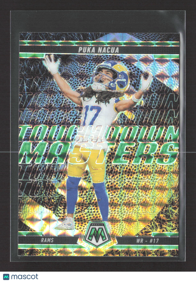 2025 Panini Mosaic Touchdown Masters Puka Nacua #12 green
