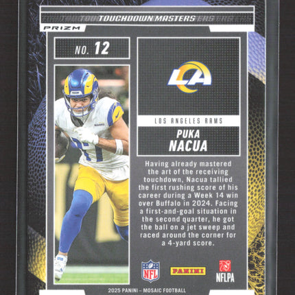 2025 Panini Mosaic Touchdown Masters Puka Nacua #12 green