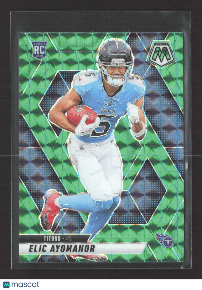 2025 Panini Mosaic Prizm Elic Ayomanor #333 Green RC