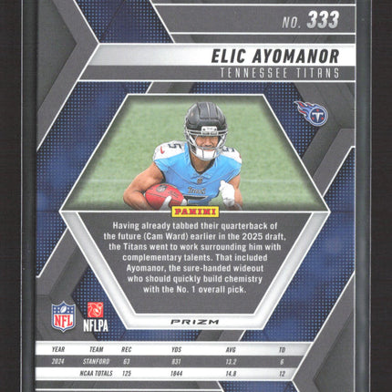 2025 Panini Mosaic Prizm Elic Ayomanor #333 Green RC