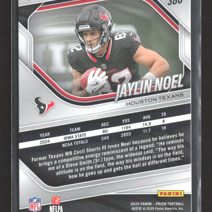 2025 Panini Prizm Jaylin Noel #386 White disco RC