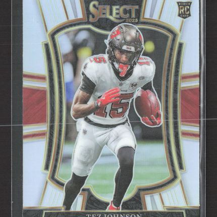 2026 Panini Select Prizm Tez Johnson #138 Premier Level RC silver