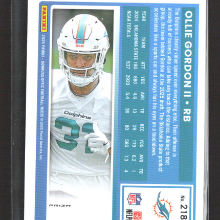 2025 Panini Donruss Optic Ollie Gordon II #218 Prizm