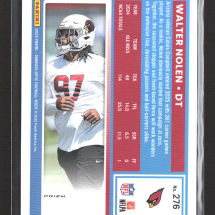 2025 Panini Donruss Optic Prizm Walter Nolen #276 silver