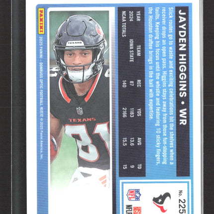 2025 Panini Donruss Optic Jayden Higgins #225